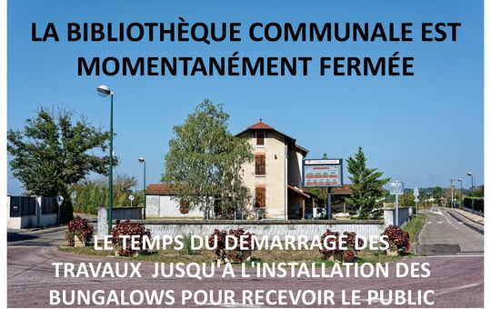 Fermeture temporaire de la Bibliothèque municipale